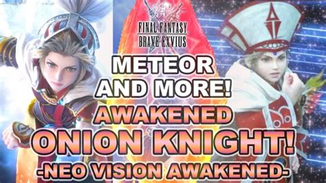 [Unit Review] Onion Knight : r/FFBraveExvius .